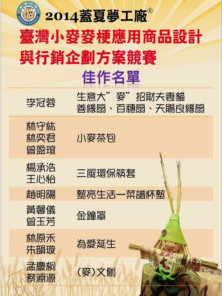 [超有梗] 台灣小麥麥梗應用商品設計與行銷企劃方案競賽得獎名單！ - 3
